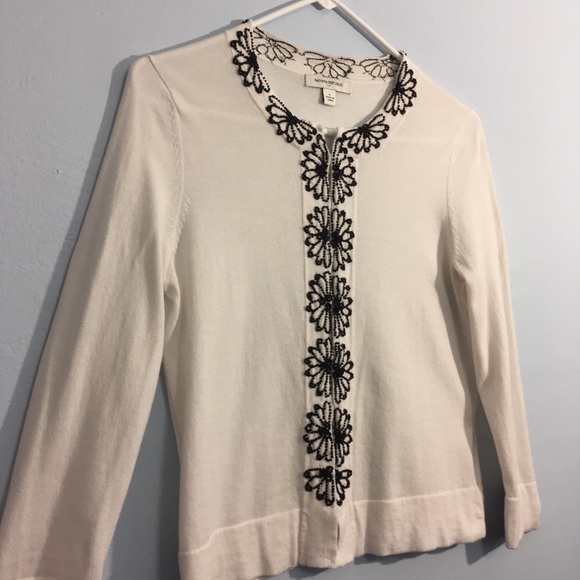 🍌 Republic Cardigan w Beaded Flower Detail Size S - Picture 1 of 8